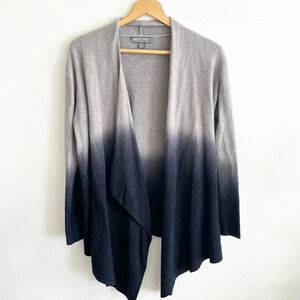 Barefoot Dreams CozyChic Lite Womens S/M Gray Ombre Knit Open Cardigan Sweater